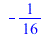 -`/`(1, 16); 